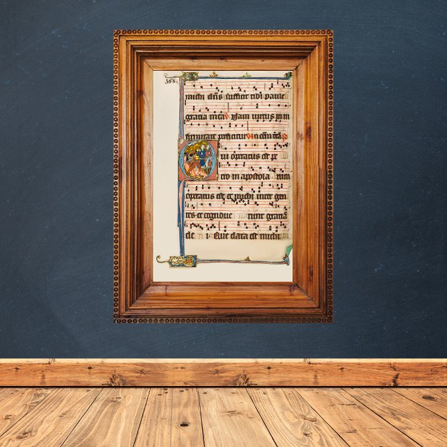 Umwandlung des Heiligen Paul Mittelaltermanuskript Poster (Conversion of saint Paul Medieval Manuscript Wall Art)