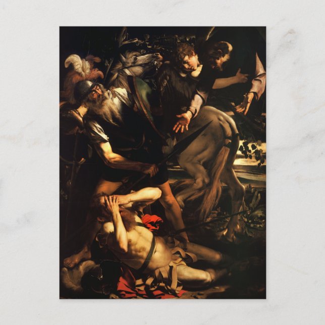 Umwandlung von St. Paul durch Caravaggio Postkarte (Vorderseite)