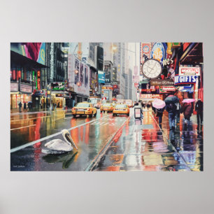 "Umweg-" Pelikan in New York Poster