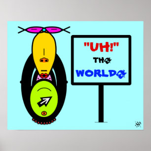 Umwelt & Affe-Maskottchen v1 Poster