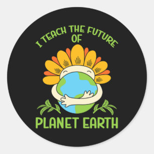 Umwelt des Earth Day I lehre die Zukunft des Plans Runder Aufkleber