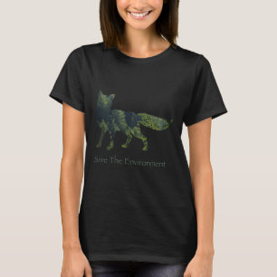 Umwelt durch Fox-Silhouette gerettet T-Shirt