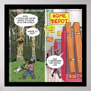 Umwelt: Höhepunkt der Mobile Trees Funny Poster