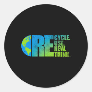 Umweltaktivismus Recycle Wiederverwendung neu über Runder Aufkleber