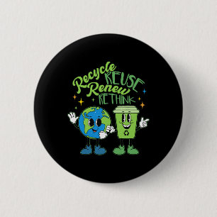 Umweltaktivität am Tag der Erde Recycle Wiederverw Button
