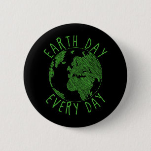 Umweltbewusstsein auf Erden zum Jahrestag Button