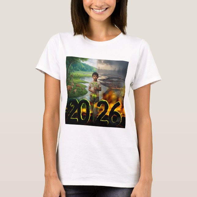 Umweltbewusstsein-Poster 2026 - Hoffnung gegen Tod T-Shirt (Vorderseite)