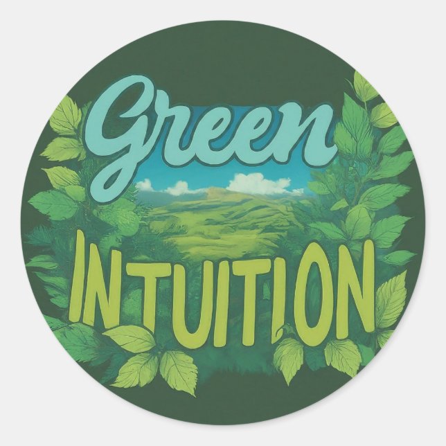 Umweltbewusstsein Runder Aufkleber (Vorderseite)