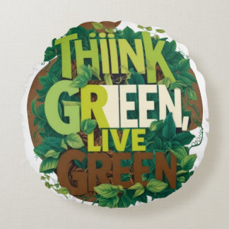 Umweltbewusstsein Rundes Kissen