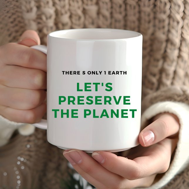 Umweltbewusstsein stoppt Klimawandel Kaffeetasse (Von Creator hochgeladen)