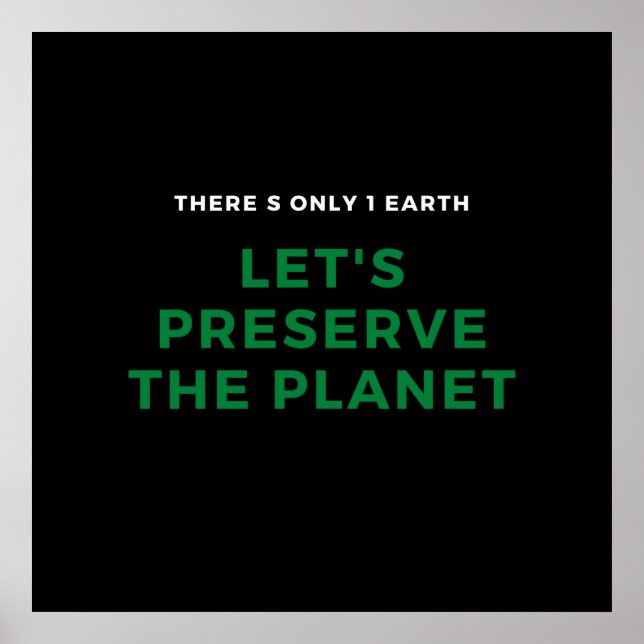 Umweltbewusstsein stoppt Klimawandel Poster (Vorne)