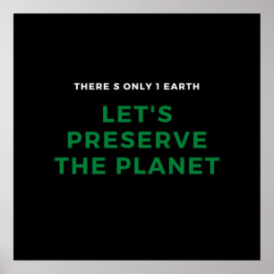 Umweltbewusstsein stoppt Klimawandel Poster