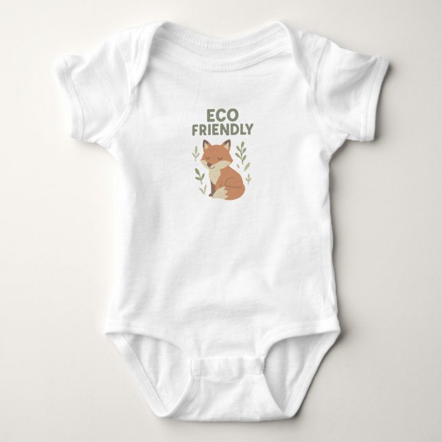 Umweltfreundlicher Fuchs Baby Strampler (Vorderseite)
