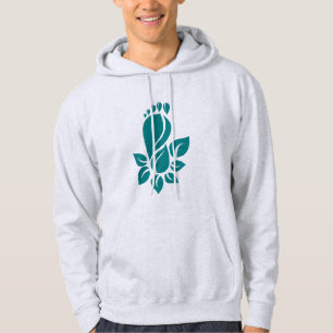 Umweltfreundlicher grüner Blattfußabdruck Naturgra Hoodie