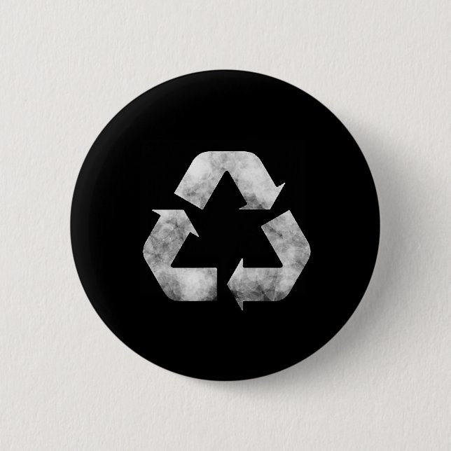 Umweltfreundliches Zeichen - Alles-Recycler Button (Vorderseite)