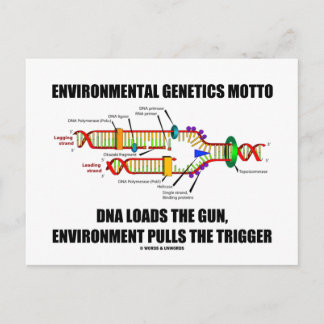 Umweltgenetik Motto-DNA lädt Umwelt ein Postkarte
