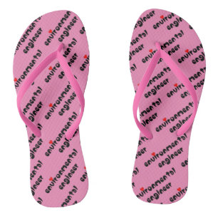 Umweltingenieur Herz Flip Flops