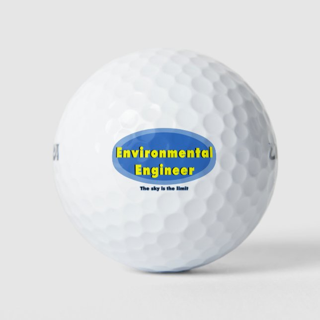 Umweltingenieur Oval Golfball (Vorderseite)