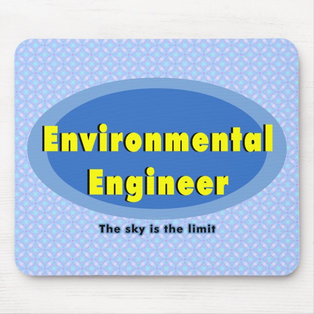 Umweltingenieur Oval Mousepad (Vorne)
