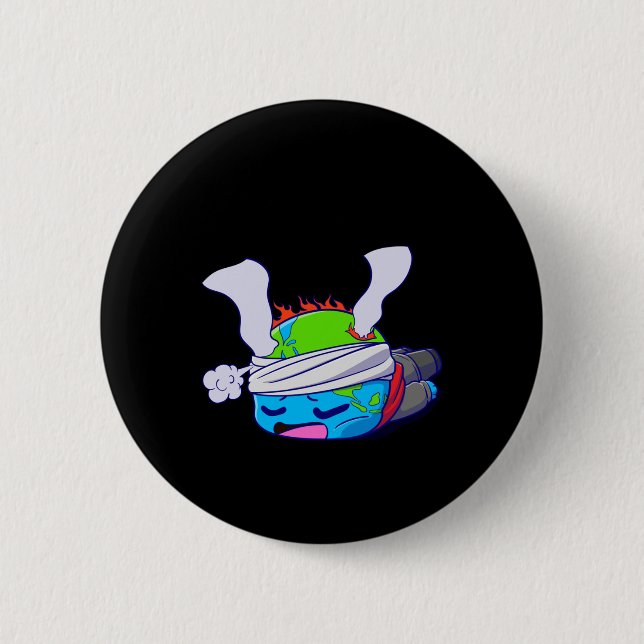 Umweltschutz 55. Tag der Erde Planet Lon Button (Vorderseite)