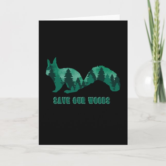 Umweltschutz Eichhörnchen Klimawandel Karte (Vorderseite)