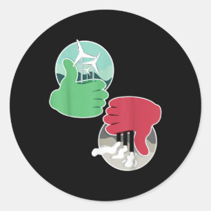 Umweltschutz für den Power erneuerbarer Energien Runder Aufkleber
