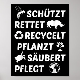 Umweltschutz Gerecycelt Klimaschutz Poster