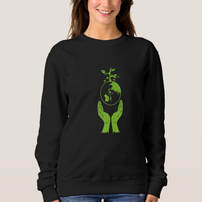 Umweltschutz Grüne Erde Sweatshirt (Vorderseite)