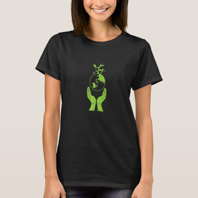 Umweltschutz Grüne Erde T-Shirt (Vorderseite)