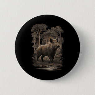 Umweltschutz Klima-Aktion Wildschwein  Button