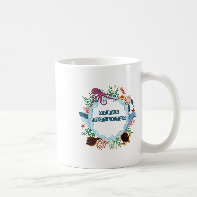 Umweltschutz Naturschutz, Meeresschutz Kaffeetasse (Rechts)
