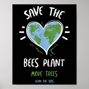 Umweltschutz_ Rett der Bienen Pflanze M... Poster