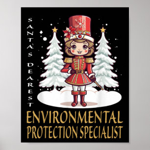 Umweltschutz-Spezialist für Weihnachtsfest Poster