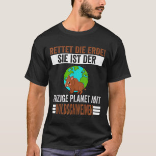 Umweltschutz Tierschutz Wildschwein T-Shirt