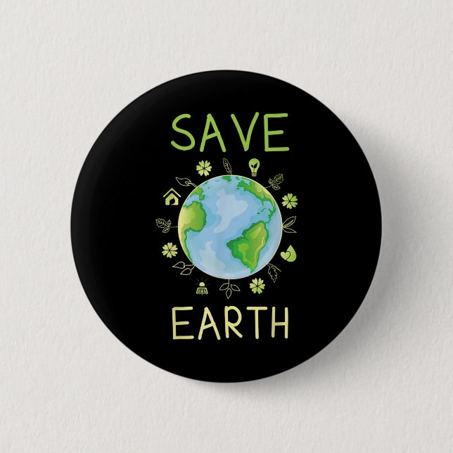 Umweltschutz und Klimaschutz Button (Vorderseite)