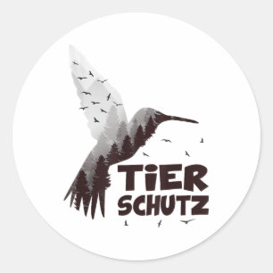 Umweltschutz und Klimaschutz Runder Aufkleber