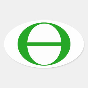 Umweltsymbol Ovaler Aufkleber