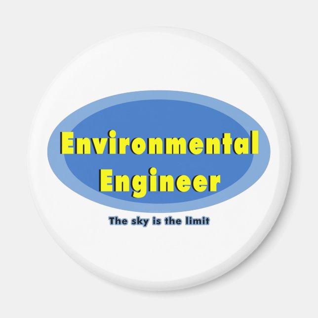 Umwelttechniker Blue Oval Magnet (Vorne)