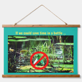 Umwelttrendy Verschmutzung / Erdato / Teich Wandteppich Mit Holzrahmen