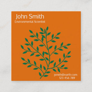 Umweltwissenschaftler oder Ökologe Quadratische Visitenkarte