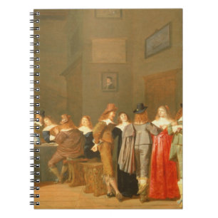 Umwerbende Szene, 1644 (Öl auf Leinwand) Notizblock