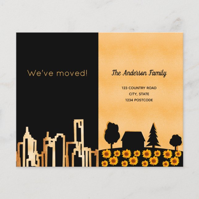 Umziehende Ankündigung des Haushalts (Vorderseite)