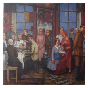 Umziehende Partei Fliese