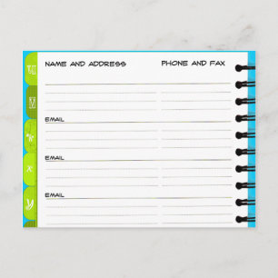 Umzug der Ankündigungsadresse Buch "U-Y" Postkarte