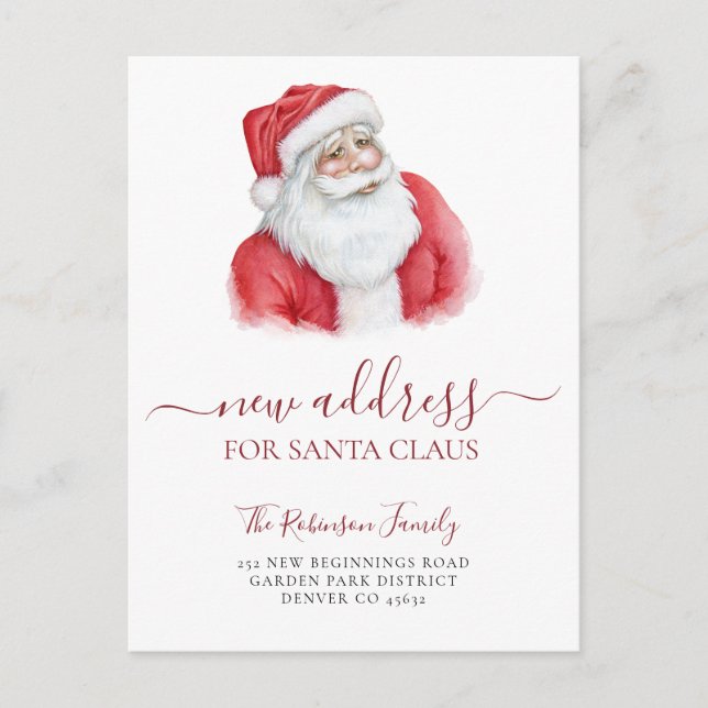 Umzug des Weihnachtsfeiertages Ankündigungspostkarte (Vorderseite)