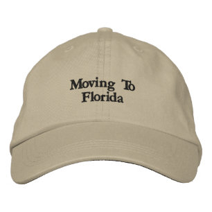 Umzug nach Florida Bestickte Khaki-Mütze Baseballkappe