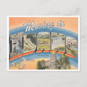 Umzug nach Idaho im Vintage-Stil Adressänderung Postkarte