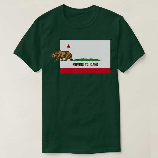 Umzug nach Idaho Verlassend Kalifornien Funny gepl T-Shirt (Design vorne)