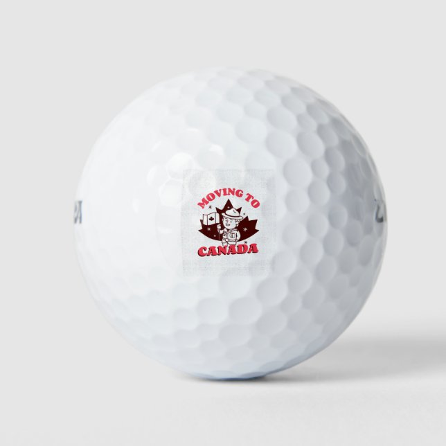 Umzug nach Kanada Golfball (Vorderseite)