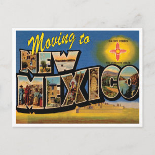 Umzug nach New Mexico Vintager Adressenwechsel Postkarte
